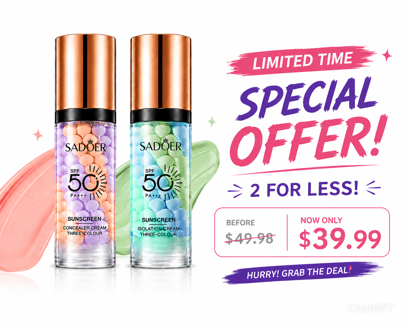 TriBlend color correcting primer with SPF 50 - oil-free pore blurring makeup base