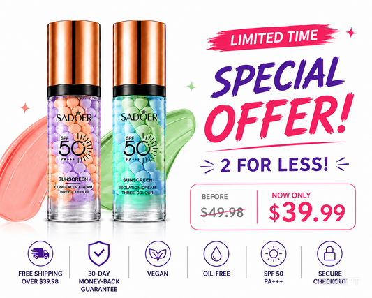 TriBlend Perfecting Primer - color correcting face primer with SPF 50 for redness, dullness and dark spots