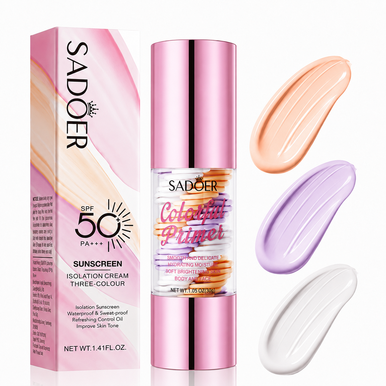TriBlend Magic Tone color correcting primer - peach brightening shade for dark spots and under-eye shadows